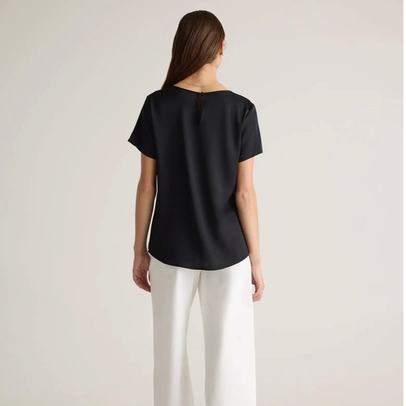 Quince washable silk tee, medium - Picture 2 of 6